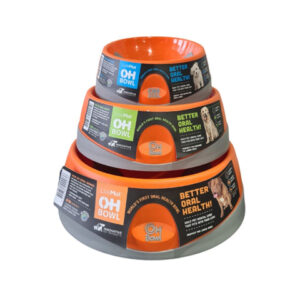 Comedero Lickimat Oh Bowl en color azul para mascotas