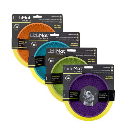 Lickmat Wobble base curva para alimentación interactiva de mascotas