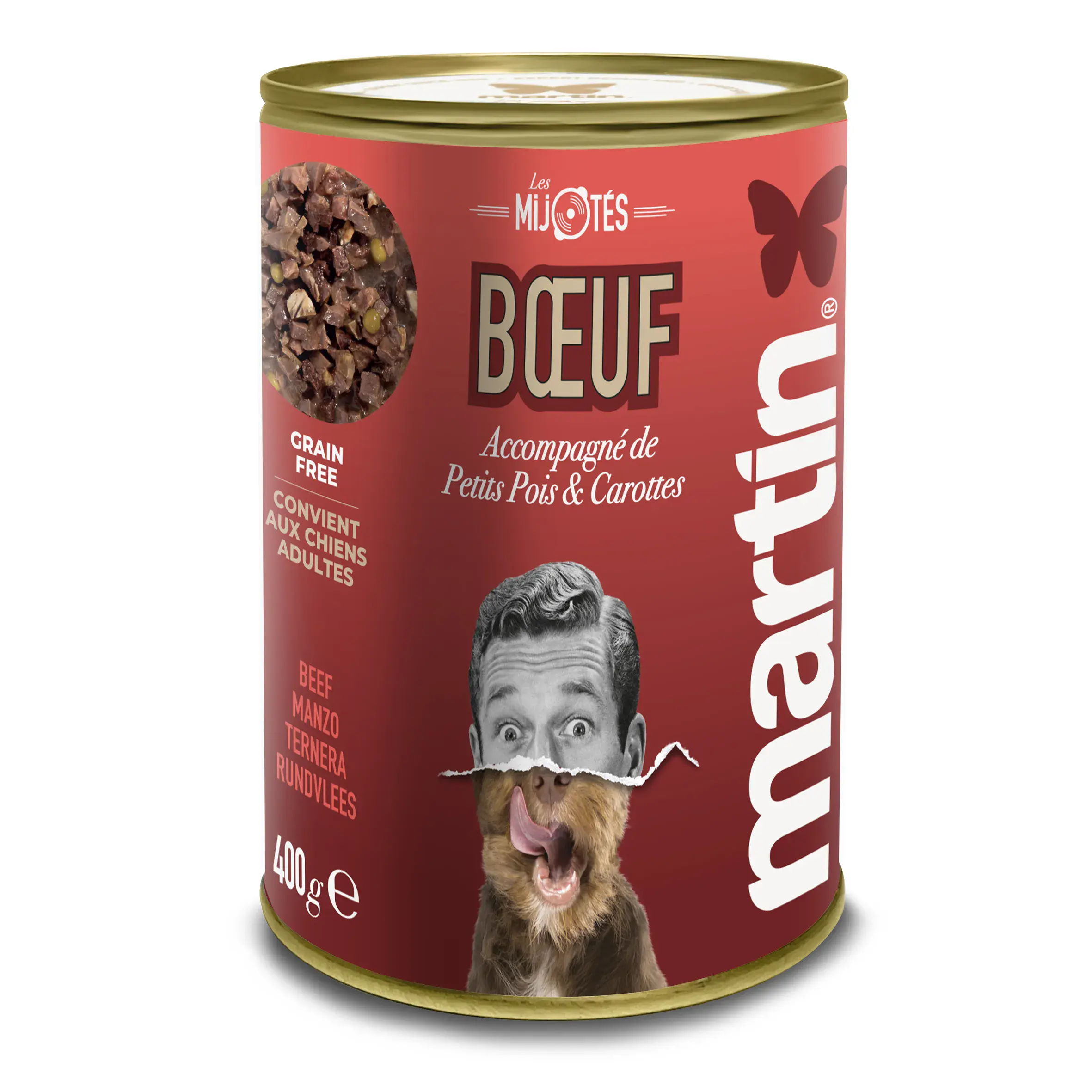 Martin Lata Estofado de BUEY (Alimento Completo Húmedo) para Perros