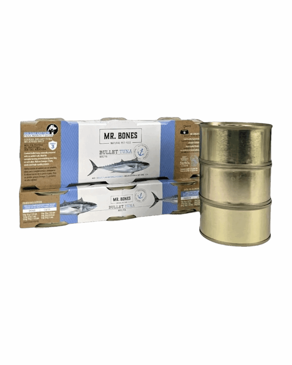 Mr. Bones Fresh Topper MELVA cocida al Natural (3 uds) x 80 g para Perros y Gatos - Imagen 5