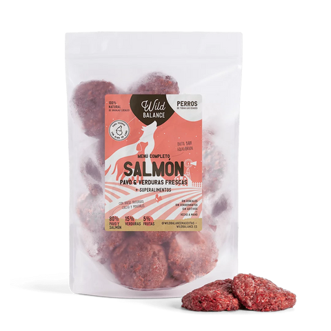 Menú BARF de salmón con verduras frescas para perros Wild Balance