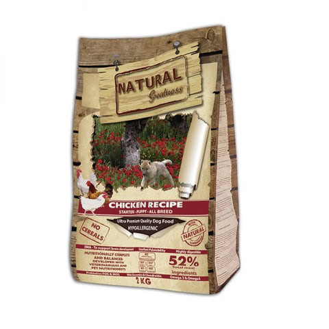 Saco de pienso Natural Greatness sabor pollo para perros