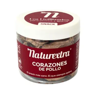 Naturextra Snacks Corazones de Pollo Liofilizados 30g para Perros y Gatos