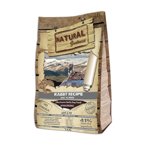 Bolsa de pienso Natural Greatness Conejo Light & Fit para perros