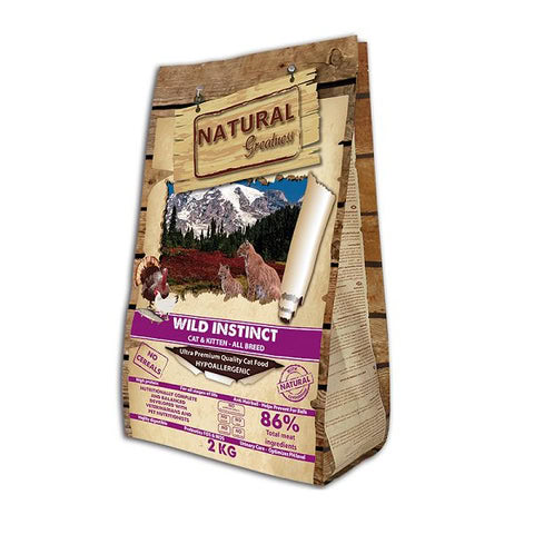 Pienso Natural Greatness Wild Instinct sin cereales para gatos y gatitos