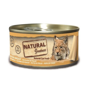 Lata de comida Natural Greatness pechuga de pollo para gatos
