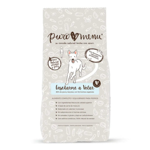 Cuenco de Puromenu Menú BARF Pavo y Bacalao para perros