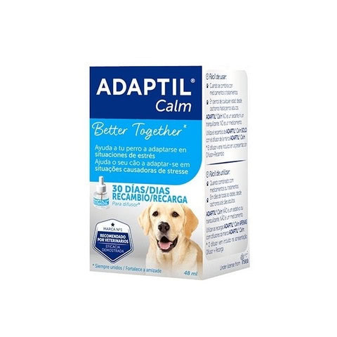 Adaptil Calm - Recambio 48 ml para el Difusor (Antiestrés) Duración 1 mes para Perros de Adaptil disponible en Emperrados para cuidar a tu peludo.