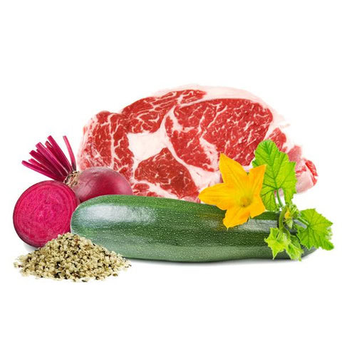 Menú BARF vacuno para perros, saludable y natural