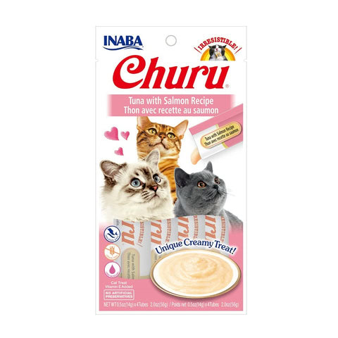 Inaba CHURU ATÚN CON SALMÓN (Tuna with Salmon) 56 g, Snack cremoso para Gatos de Inaba disponible en Emperrados para cuidar a tu peludo.