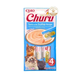 Inaba CHURU Rolls/Rulos ATÚN CON VIEIRA (Tuna with Scallop) 56 g, Snack cremoso para Gatos de Inaba disponible en Emperrados para cuidar a tu peludo.