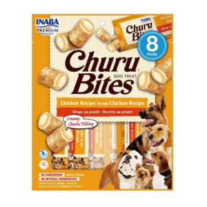 Inaba CHURU Bites/Bocaditos POLLO (Chicken) 96 g, Snack cremoso para Perros de Inaba disponible en Emperrados para cuidar a tu peludo.
