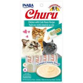 Inaba CHURU POLLO CON CANGREJO (chicken/crab) 56 g, Snack cremoso para Gatos de Inaba disponible en Emperrados para cuidar a tu peludo.