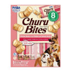 Inaba CHURU Bites/Bocaditos POLLO CON SALMON (Chicken with Salmon) 96 g, Snack cremoso para Perros de Inaba disponible en Emperrados para cuidar a tu peludo.
