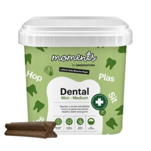 Moments Snacks Dental Mini-Medium 500 g para Perros de Moments disponible en Emperrados para cuidar a tu peludo.