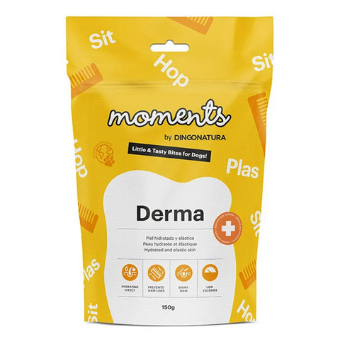 Moments Snacks Derma 150 g para Perros de Moments disponible en Emperrados para cuidar a tu peludo.