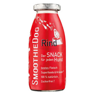 SmoothieDog Snack Líquido TERNERA/Beef con Frutas y Verduras - Botella Vidrio 250 ml para Perros de Smoothiedog disponible en Emperrados para cuidar a tu peludo.