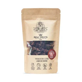 Mr. Bones Snacks Naturales de LOMO DE CIERVO Deshidratado 45 g para Perros y Gatos de Mr. Bones disponible en Emperrados para cuidar a tu peludo.