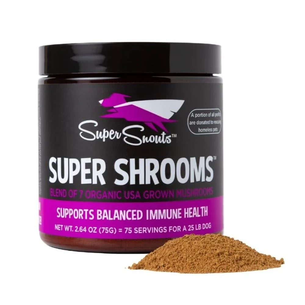 Super Snouts Suplemento 7 Hongos para fortalecer el sistema inmune de perros y gatos
