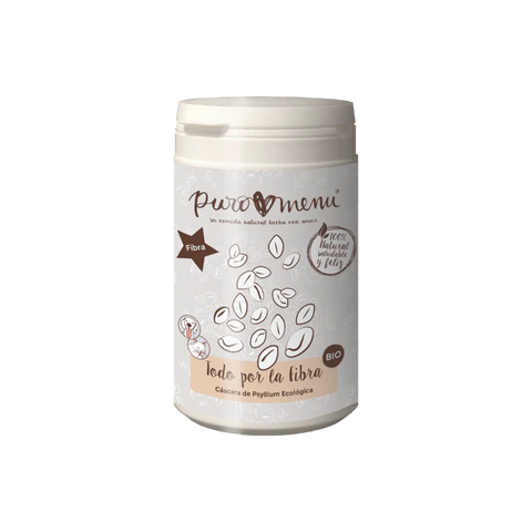 Puromenu Suplemento CÁSCARA DE PSYLLIUM BIO (Todo por la Fibra) 150 g para Perros y Gatos de Puro Menú disponible en Emperrados para cuidar a tu peludo.