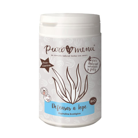Puromenu Suplemento ESPIRULINA BIO (Defensas a Tope) 100 g para Perros y Gatos de Puro Menú disponible en Emperrados para cuidar a tu peludo.