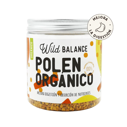 Wild Balance Suplemento POLEN ORGÁNICO DE ABEJA - Mejora Digestión y Absorción Nutrientes - 100 g para Perros y Gatos de Wild Balance disponible en Emperrados para cuidar a tu peludo.