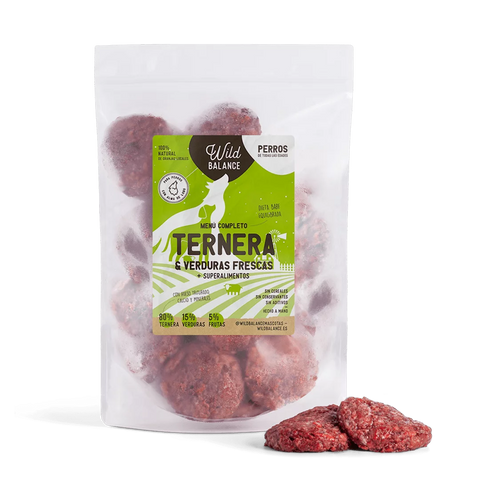 Wild Balance Menú BARF de ternera con verduras frescas para perros
