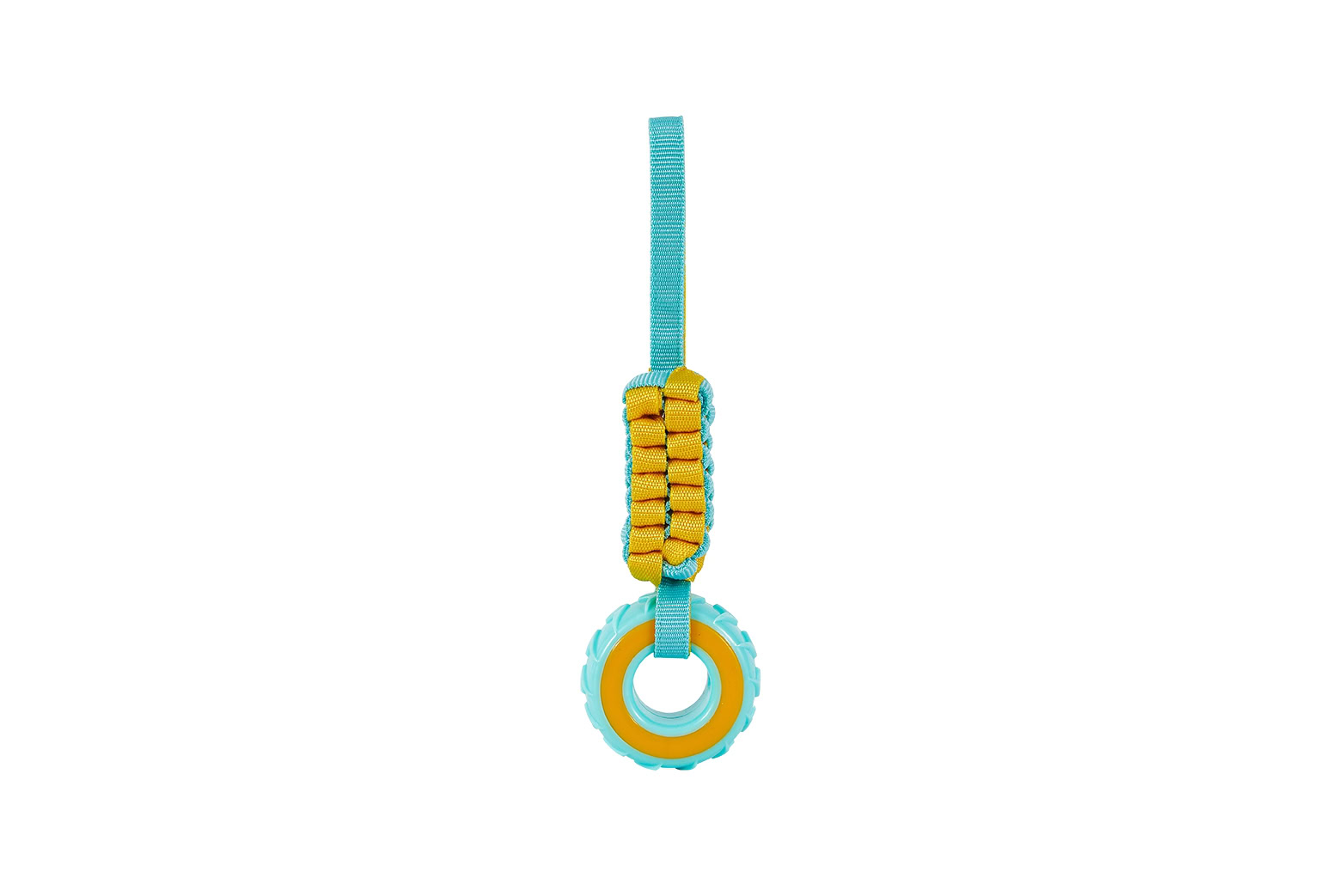 Freedog Juguete MORDEDOR KINZO RUEDA T.Única (30x8,3x4 cm) Amarillo y Turquesa para Perros
