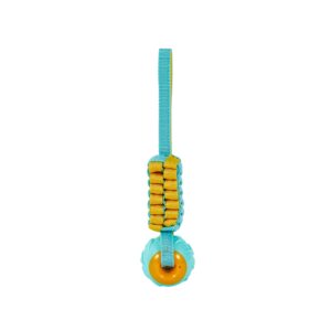 Freedog Juguete MORDEDOR KINZO PELOTA T.Única (28x6,5x6,5 cm) Amarillo y Turquesa para Perros