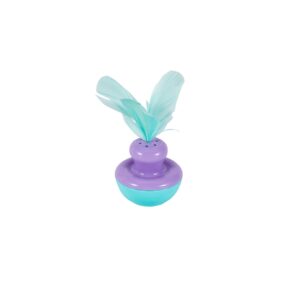 Freedog Juguete Interactivo KIBBI con base semiesférica y plumas, T.Única (7,5x7,5x15 cm) para Gatos