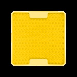 Comedero LickiMat Mini Tuff Soother Amarillo para perro de Lickimat disponible en Emperrados para cuidar a tu peludo.