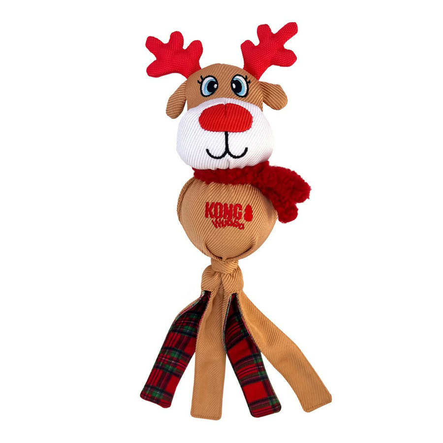 Perro jugando con el juguete navideño Wubba de Emperrados
