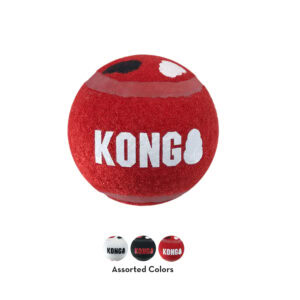 Detalle de la textura de la pelota resistente para perros Kong Sport de Emperrados.