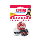 Vista frontal de la pelota resistente para perros Kong Sport de Emperrados.