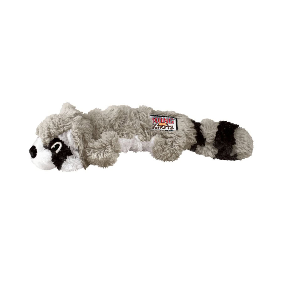 Kong Scrunch Knots Mapache de peluche para perros de Kong disponible en Emperrados para cuidar a tu peludo.