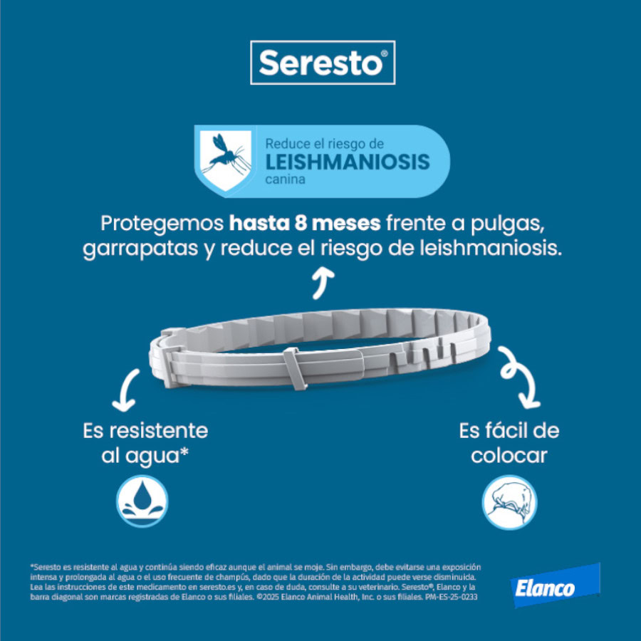 Primer plano del cierre del collar Seresto.