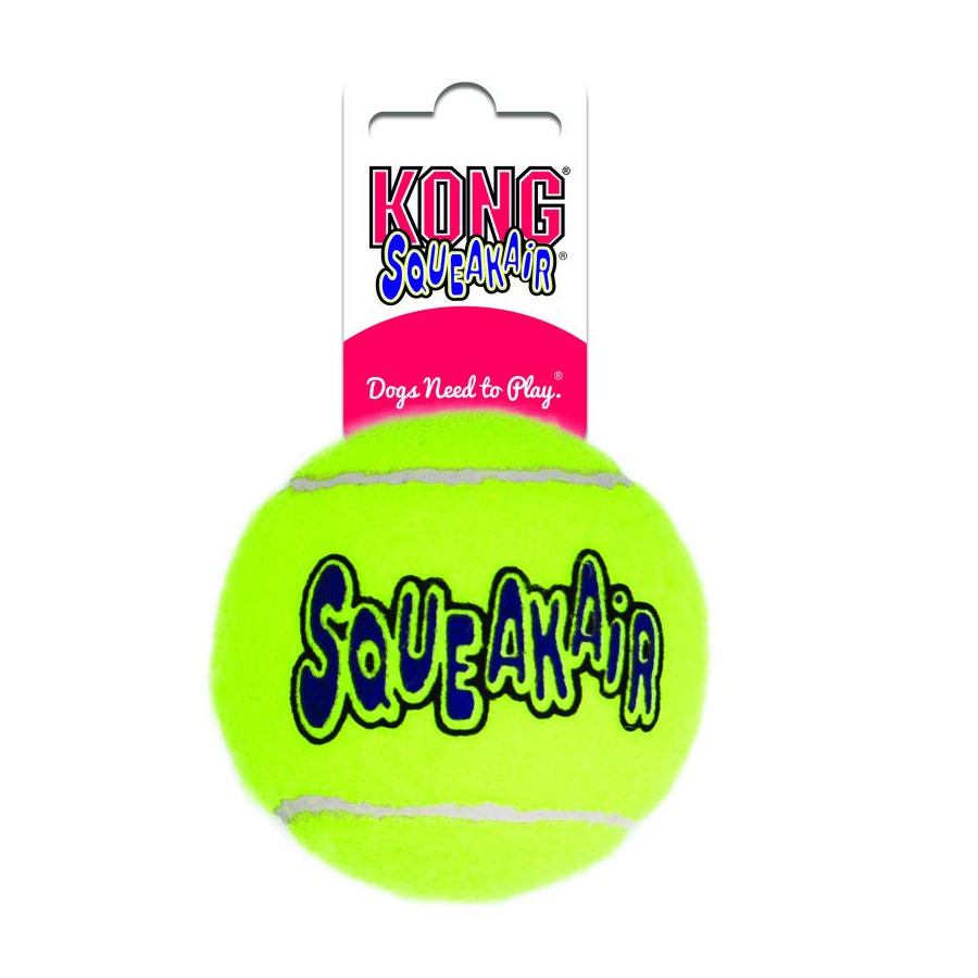 Imagen detallada de la textura de la pelota de tenis con sonido para perros de Emperrados