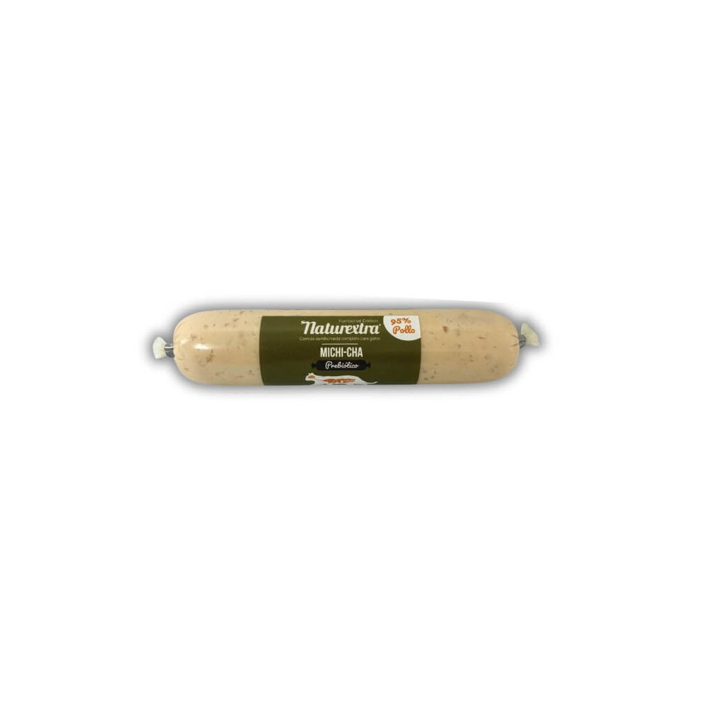 Naturextra Michi-cha Salchicha de Pollo con Brócoli y Bacalao para Gatos de Naturextra disponible en Emperrados para cuidar a tu peludo.