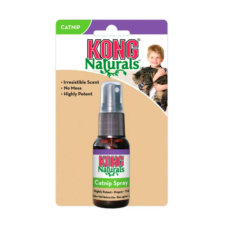Kong Naturals Spray de Catnip para gatos de Kong disponible en Emperrados para cuidar a tu peludo.