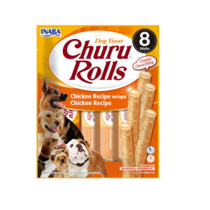 Vista frontal del producto Churu Sticks Rolls de Pollo de Emperrados.