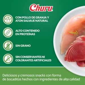 Detalle cercano del ingrediente principal de los Churu Sticks de Pollo de Emperrados.