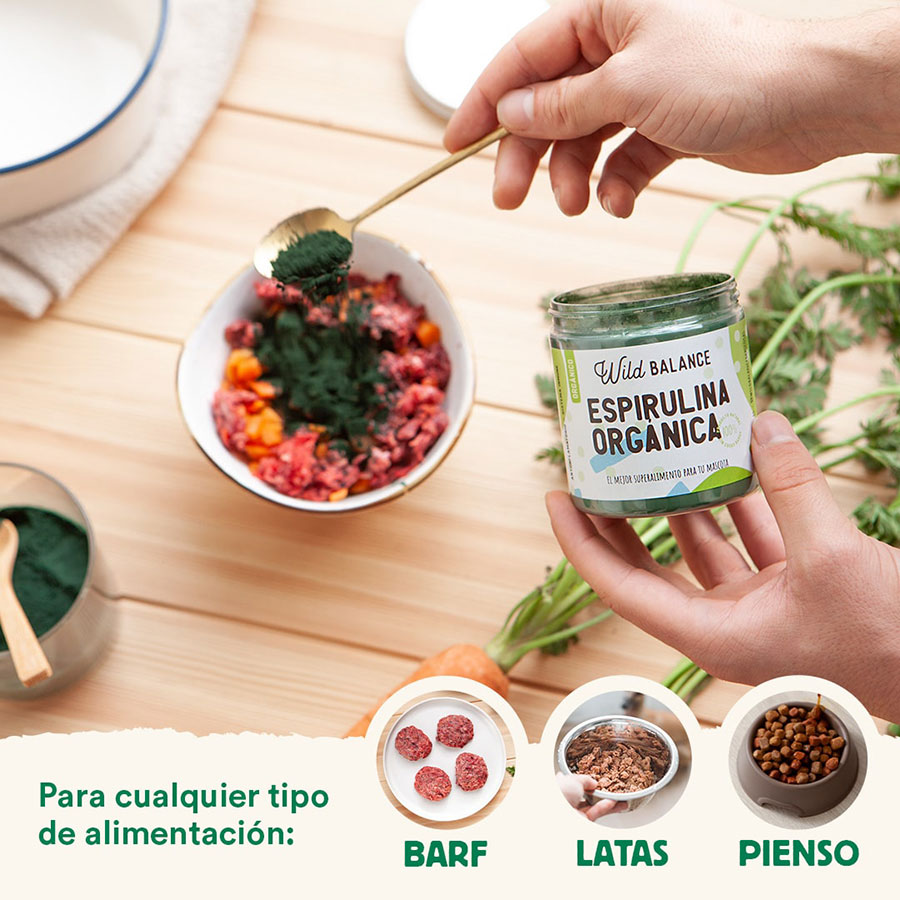 Visualización completa del envase del suplemento espirulina de Emperrados.