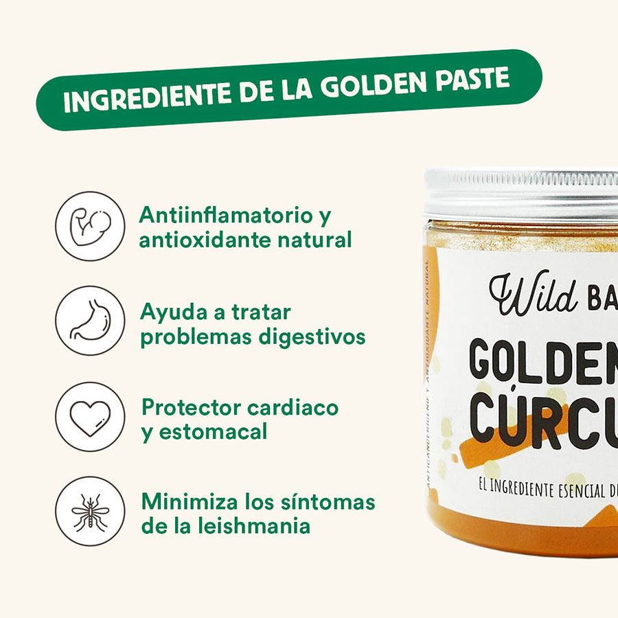 Detalle del ingrediente cúrcuma en el producto Golden Cúrcuma de Emperrados.