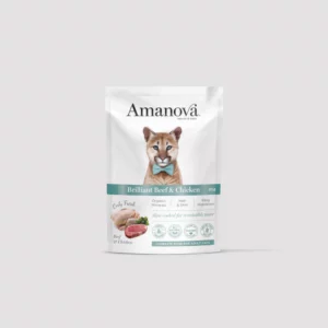 Amanova Comida Completa HÚMEDA Brillant TERNERA Y POLLO 85 g para Gatos