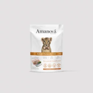Amanova Comida Completa HÚMEDA Kitten POLLO Y PESCADO 85 g para Gatitos