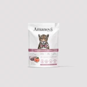Amanova Comida Completa HÚMEDA Tasty SALMÓN Y PAVO 85 g para Gatos