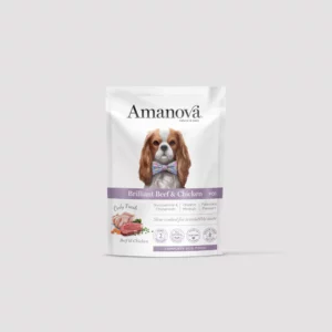 Amanova Comida Completa HÚMEDA Brillant TERNERA Y POLLO para Perros
