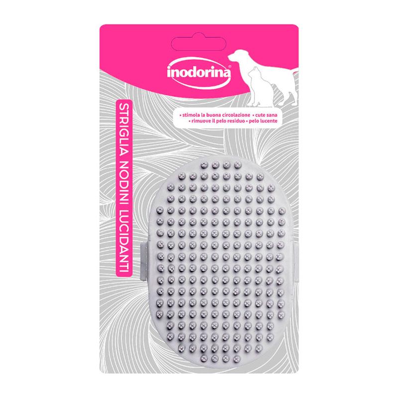 Inodorina Cepillo/Manopla Masaje con Púas para Perros y Gatos de Inodorina disponible en Emperrados para cuidar a tu peludo.