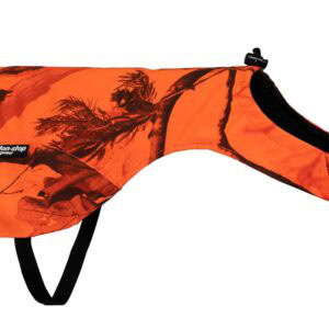 Non-Stop Camo Cover / Chacelo Camuflaje alta visibilidad NEGRO Y NARANJA para Perros de Non-Stop disponible en Emperrados para cuidar a tu peludo.