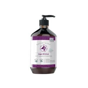M-Pets Champú/Acon 2 en 1 NATUR'LUXE Aceite Argan/Acai 500 ml para Perros de M-Pets disponible en Emperrados para cuidar a tu peludo.